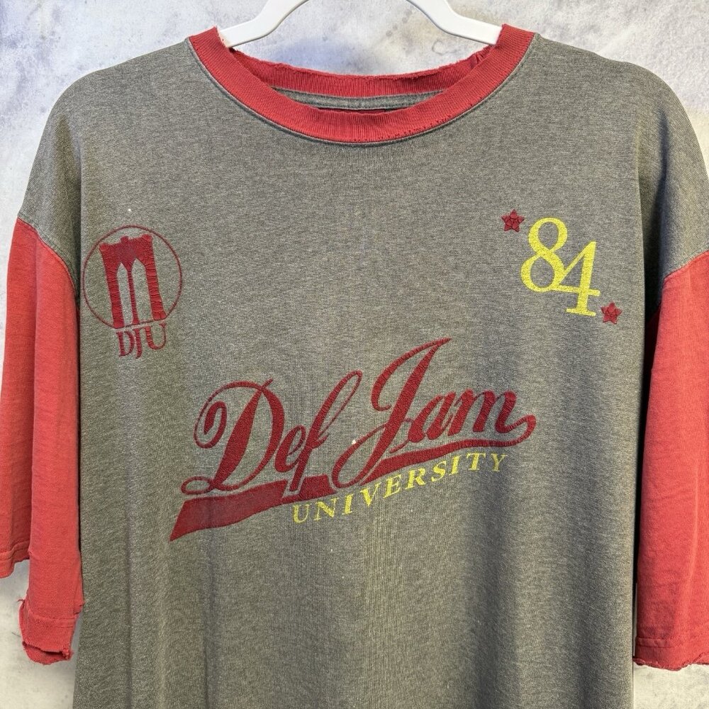 Vintage Def Jam University T Shirt Mens Large Gray Y2k Hip Hop